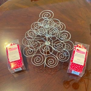 Cupcake Stand with 12 Valentine mini take out boxes